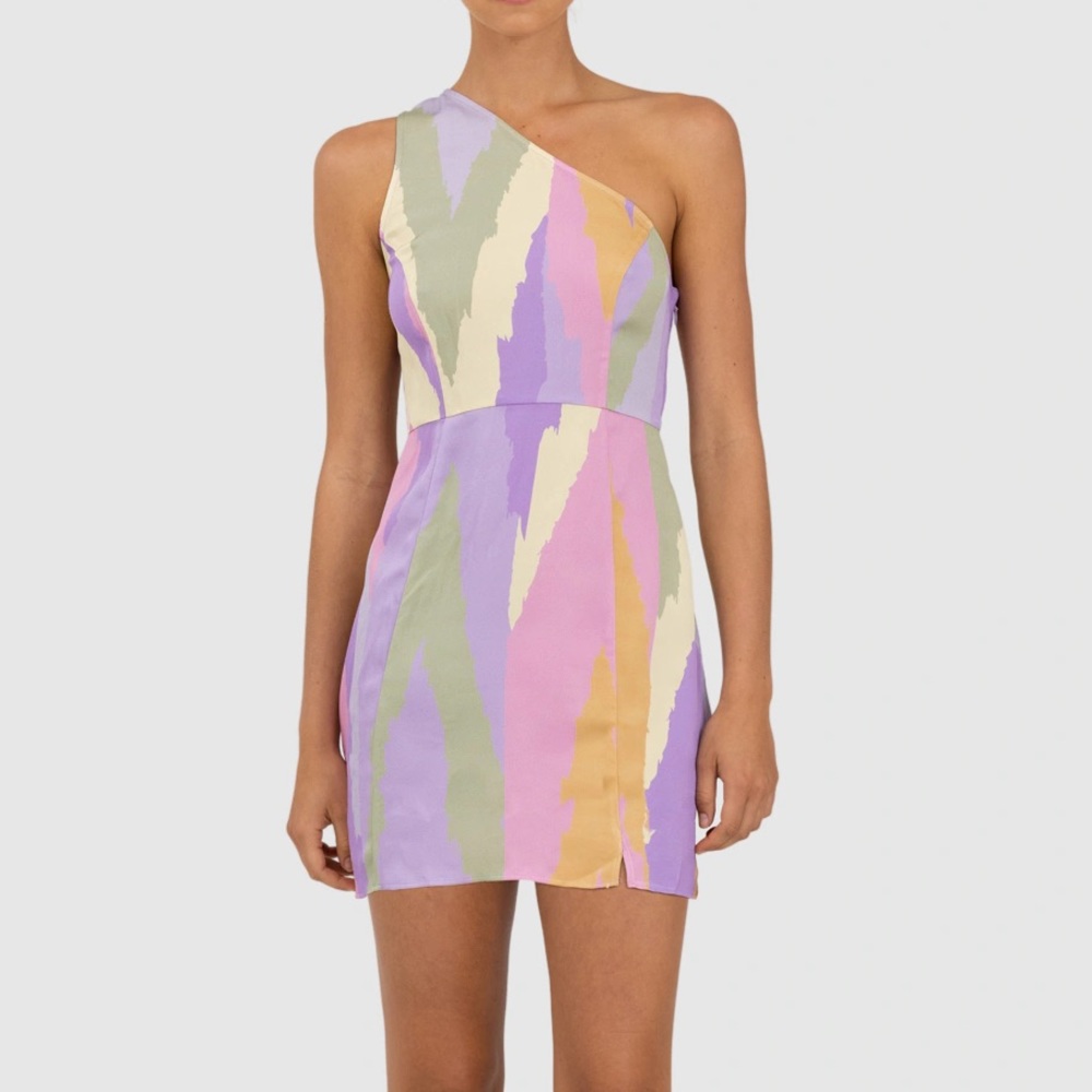The Wolf Gang Montana One Shoulder Mini Dress NWT